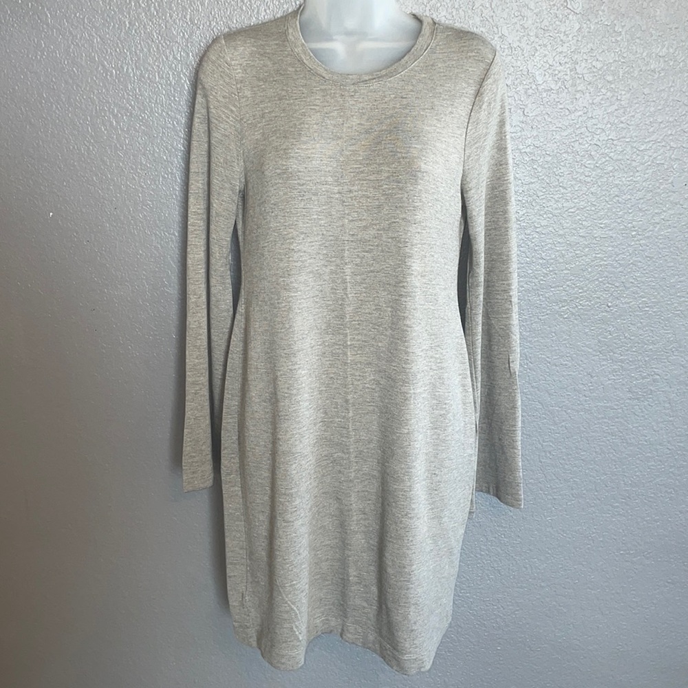 Lou & Grey Long Sleeve T-shirt Grey Dress, Small